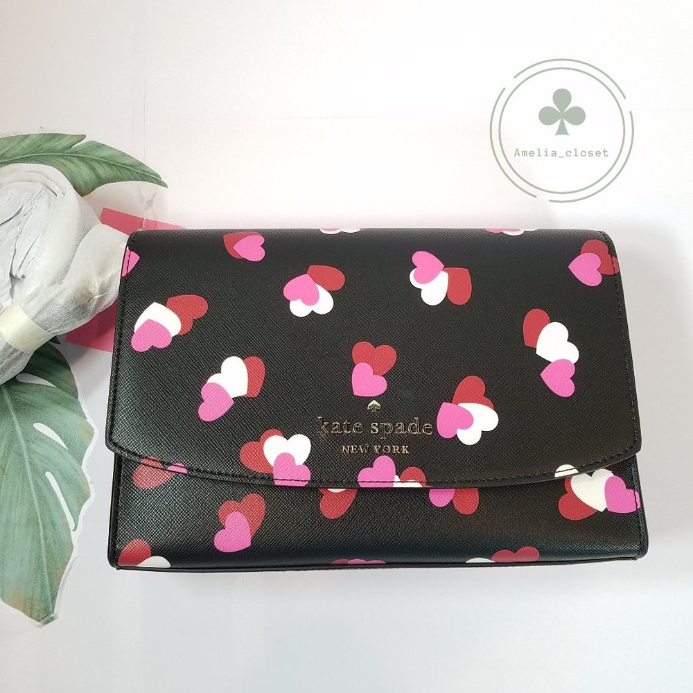 MAKE AN OFFER NWT KATE SPADE  CARSON FLUTTER HEARTS CROSSBODY CONVERTIBLE BAG
